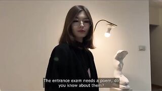 Instead of studying, a classmate suggests a more intimate approach