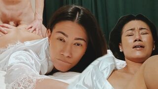 Asian stepmom is too tired, needs you to help her relax and satisfy her
