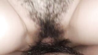 A woman with a wet pussy has an orgasm and receives cum