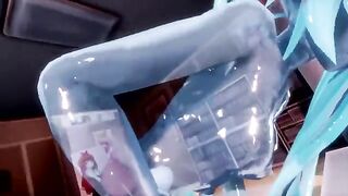 A Squishy Slime Miku Service - animated hentai with Hatsune Miku mod
