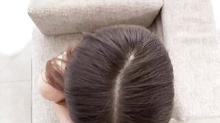 Close-up handjob and blowjob action with stunning Asian beauty