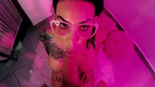 Horny girl ChantyChrys wants her special lollipop to finish on her face