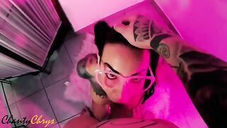 Horny girl ChantyChrys wants her special lollipop to finish on her face