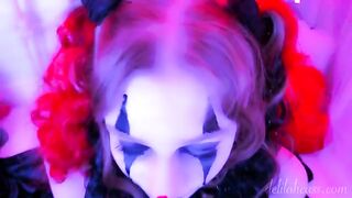 A kinky clown requested a blowjob with a facial finish