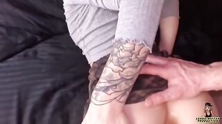 The guy played with the ass of a tasty beauty and creampie