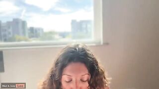 A cute wife got her pie filled with cum in public