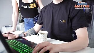 My stepsister knows how to relax, showing off her skills in an exclusive video