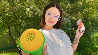 A forest fuck with a hot Russian girl, 18+