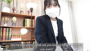 The gardener roughly fucked the Asian teacher Mya Mya