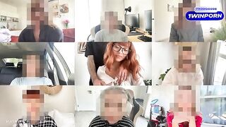 A cute teen got fucked on a zoom call and received a creampie