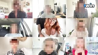 A cute teen got fucked on a zoom call and received a creampie