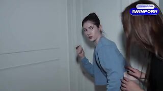 The curious stepdaughters secretly watched and imitated their adult interactions