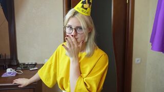 My stepbrother pushed his dick in my pussy on my birthday