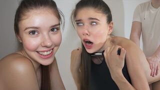 A guy drilled his girlfriend in a doggy style position until he finished
