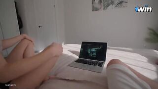 My step sister replaced the series with her pussy while my parents were away