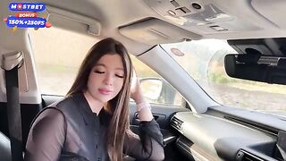 A girl got fucked in the car by her ex-boyfriend