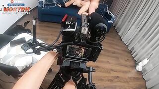 Behind the scenes of a rough sex scene with a beautiful blonde and Darko Mur’s intense energy
