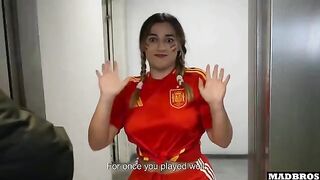 A Spanish supporter got fucked by two guys in the parking lot