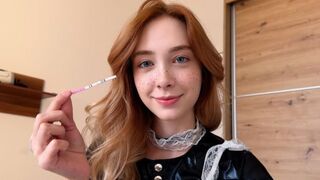 Maid got knocked up after creampie, fucking her again!
