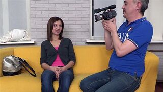 Brunette woman fucked at casting, she was told there would be an interview