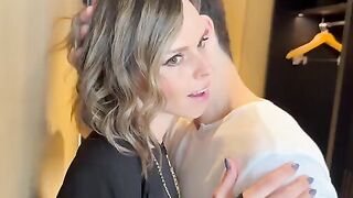 The wife was fucked by two cocks and got her pussy full of cum