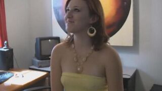A busty brunette has sex on the bed without any clothes