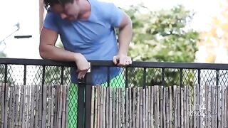 The neighbor is fucking busty brunette with natural big tits hard