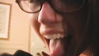 The fool enjoyed wearing glasses and the fact that they were given to lick