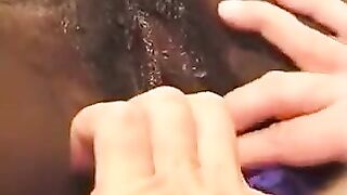 A young black girl has sex with her older white lover
