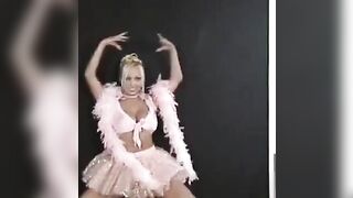 The sexy Russian is dancing and exciting all the people around