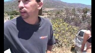 The girl was caught and fucked in the car