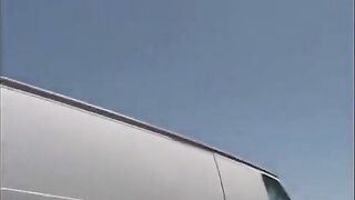 The girl was caught and fucked in the car
