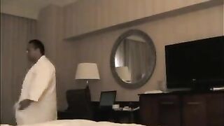 A young girl was brought to the hotel room and she started to undress