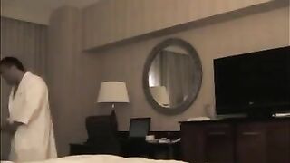 A young girl was brought to the hotel room and she started to undress