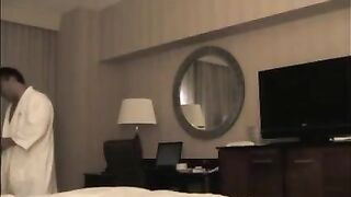 A young girl was brought to the hotel room and she started to undress