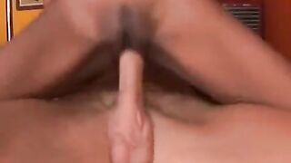 Skinny black girl is getting fucked by a white cock in this hot vid