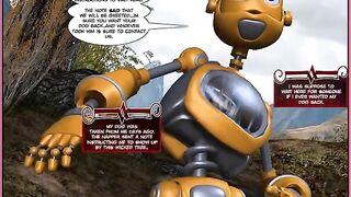 Robots fuck like comic books in this hot scene