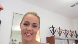 The whore received a new dress for her mouth work, showcasing passionate POV style