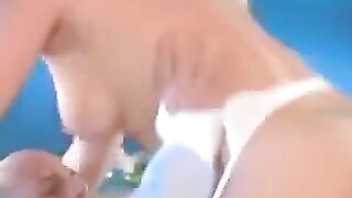 Nurse in white stockings, giving a deep and beautiful anal bang