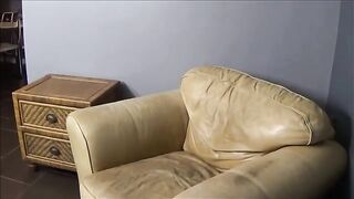 The wife got excited and jumped on her husband after watching porn