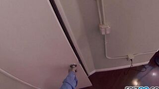 A man fucks a depraved whore in sexy black stockings, capturing every angle