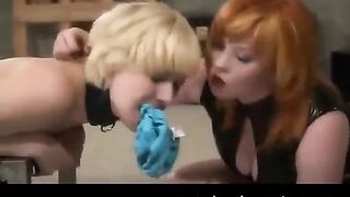 The girl is punishing her girlfriend for her bad behaviour