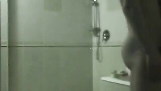 Drunk brunette gets fucked in the bathtub by a Russian guy