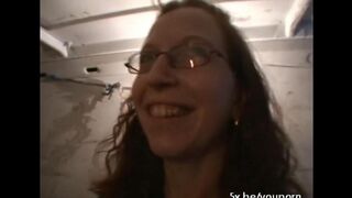 Two guys fuck a girl with huge boobs in an intense threesome