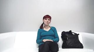 Redhead 18-year-old agrees to expose her nipples and more at casting