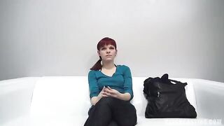 Redhead 18-year-old agrees to expose her nipples and more at casting