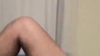 The guy masturbates watching gay porn with his hand