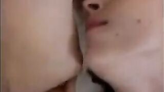 Friend licks girl’s pussy and ass hole after sex