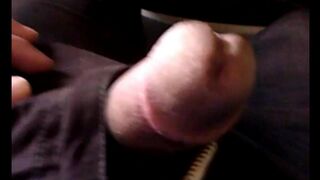 I masturbated my dick on the bus and made a mess