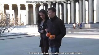 After a romantic dinner, a girl is passed in a place